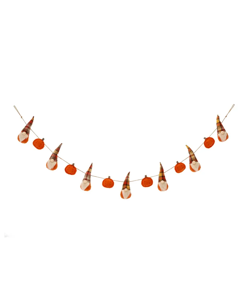 Glitzhome 6' L Fall Fabric Gnomes Garland