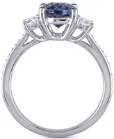 Tanzanite (2 ct. t.w.) & Diamond (5/8 Ring 14k White Gold