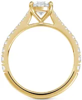 Portfolio by De Beers Forevermark Diamond Oval-Cut Solitaire Tapered Pave Engagement Ring (1-1/10 ct. t.w.) in 14k Gold