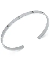 Giani Bernini Crystal Inner Message Cuff Bangle Bracelet in Sterling Silver, Created for Macy's