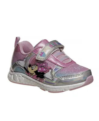 Disney Little Girls Minnie Mouse Sneakers - Silver