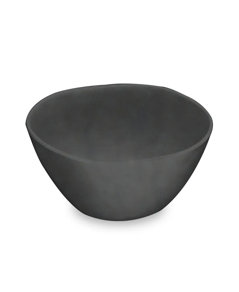 Tarhong Planta Matte Black Melamine Bowls, Set Of 6