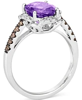 Le Vian Amethyst (3 ct. t.w.) & Diamond (3/8 Ring 14k White Gold (Also Blue Topaz Citrine)