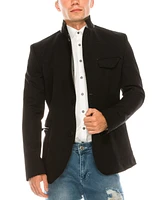 Ron Tomson Men's Modern Casual Stand Collar Sports Jacket