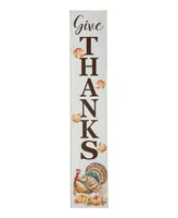 Glitzhome Thanksgiving "Give Thanks" Porch Sign, 42"