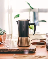 Grosche Milano Steel Stainless Stovetop Espresso Maker Moka Pot Cup 10 oz