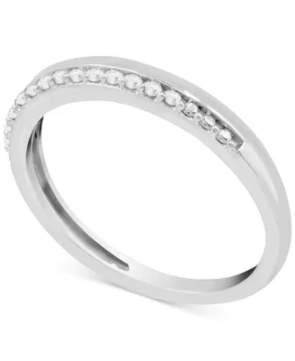 Diamond Stacking Band (1/10 ct. t.w.) Sterling Silver