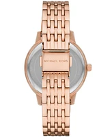 Michael Kors Women's Melissa Rose Gold-Tone Stainless Steel Bracelet Watch 35mm