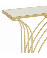 Modern Metal Console Table - Gold