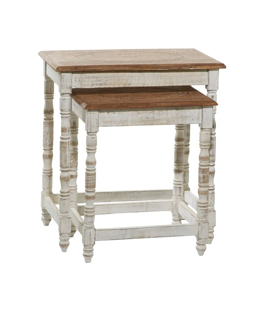 Farmhouse Accent Table, Set of 2