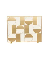 Contemporary Fireplace Screen - Gold