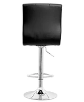 Kimberly Modern Swivel Bar Stool with Crystals, Set of 2