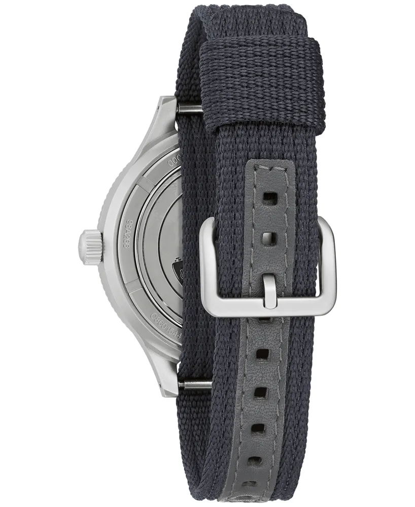 Bulova Men's Automatic Mil-ships-w-2181 Navy Nylon Strap Watch 41mm - Limited Edition