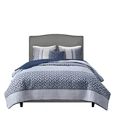 Madison Park Bennett Reversible Jacquard 4-Pc. Quilt Set