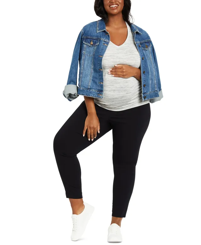 Motherhood Maternity Plus The Maia Rayon Skinny Ankle Pants