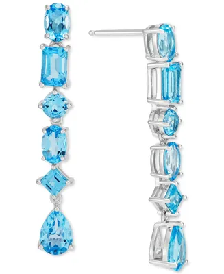 Swiss Blue Topaz Drop Earrings (6-1/5 ct. t.w.) in Sterling Silver (Also in Citrine)