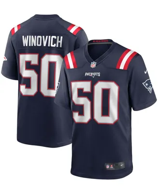 Men's Chase Winovich Navy New England Patriots Game Player Jersey