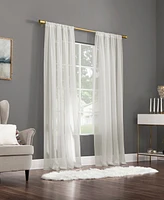 No. 918 Mallory Voile Sheer Rod Pocket Curtain Panel, 63" x 59"