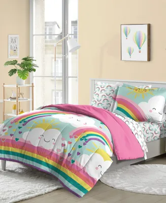 Dream Factory Rainbow Flare Twin Comforter Set, Set of 5