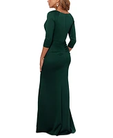 Xscape Pleated Ruffled Gown