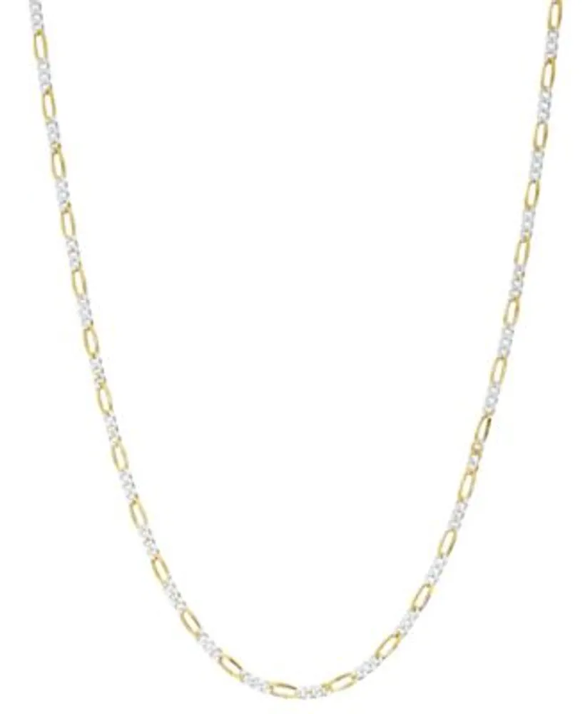 Giani Bernini Figaro Chain Necklaces 16 24 In Sterling Silver 18k Gold Plate Created For Macys