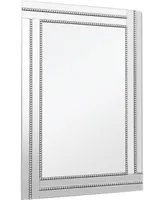 Princeton Beaded Frame Mirror - Silver