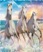 Trefl Crazy Shape Jigsaw Puzzle Horses Gallop Among The Waves, 600 Pieces