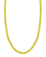 And Now This Curb Chain Necklace, Gold Plate and Silver Plate 18" - Gold