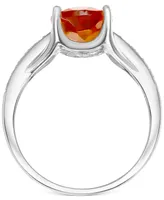 Citrine (2-1/10 ct. t.w.) & Diamond (1/20 ct. t.w.) Statement Ring in 14k White Gold