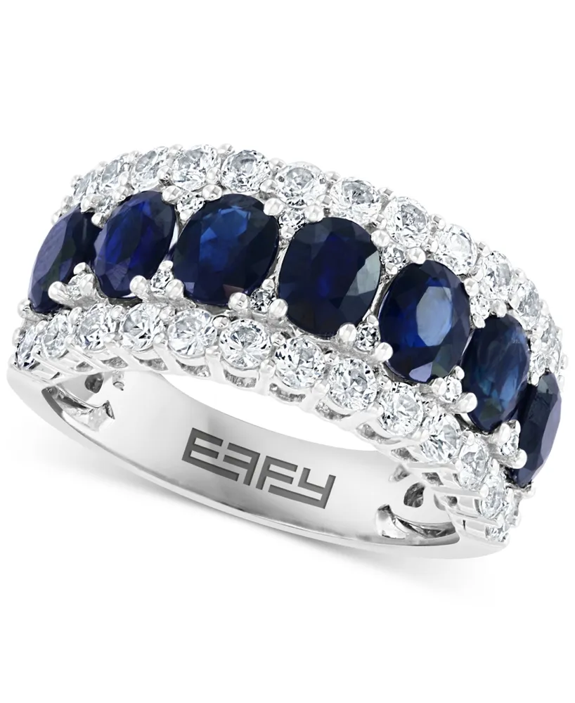 Effy Blue & White Sapphire Ring (3-1/2 ct. t.w.) Diamond (1/20 14k Gold. (Also available Emerald and Pink Sapphire)