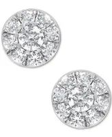 Diamond Halo Stud Earrings (2 ct. t.w.) in 14k White Gold