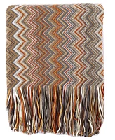 Happycare Textiles Multi-Color Chevron Pattern Throw, 60" x 50"