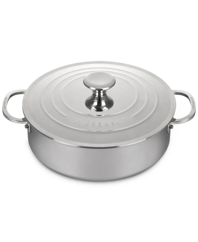 Le Creuset 4.5 Quart Stainless Steel Rondeau with Lid