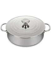 Le Creuset 4.5 Quart Stainless Steel Rondeau with Lid