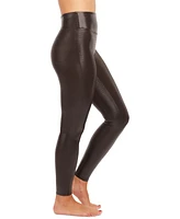 Spanx Women's Faux Leather Croc Tummy Shaping Leggings
