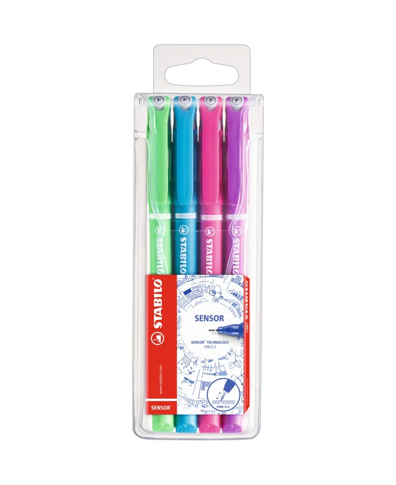 Stabilo Sensor Fine Liner Pen Wallet Set, 4 Pieces,