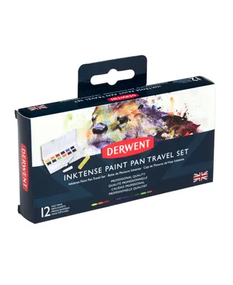 Derwent Inktense Paint Pan Travel Set, 19 Pieces