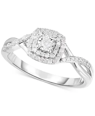 Promised Love Diamond Promise Ring (1/5 ct. t.w.) Sterling Silver