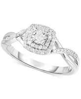 Promised Love Diamond Promise Ring (1/5 ct. t.w.) Sterling Silver