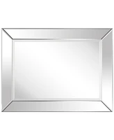Empire Art Direct Solid Wood Frame Covered with Beveled Clear Mirror - 40" x 30"