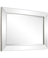 Empire Art Direct Solid Wood Frame Covered with Beveled Clear Mirror Panels