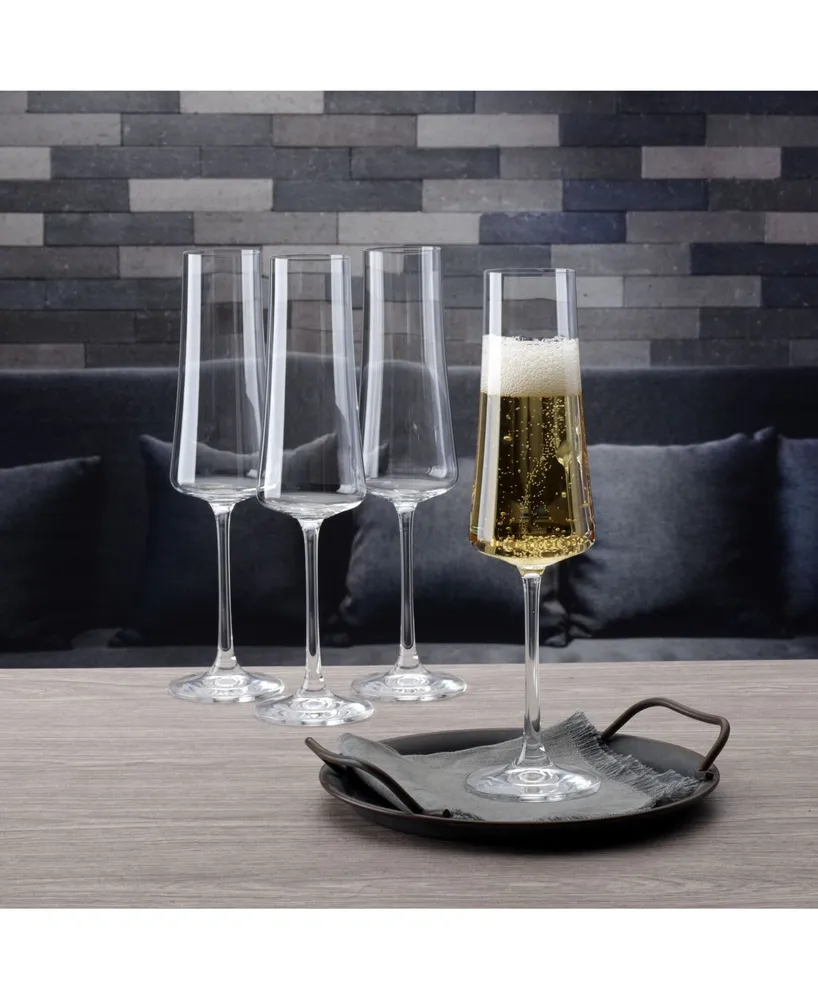 Mikasa Aline Flute Glasses Set of 4, 10 oz