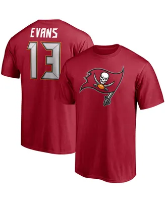 Men's Mike Evans Red Tampa Bay Buccaneers Player Icon Name and Number T-shirt