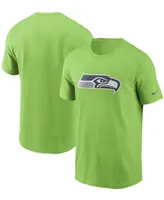 Men's Neon Green Seattle Seahawks Primary Logo T-shirt