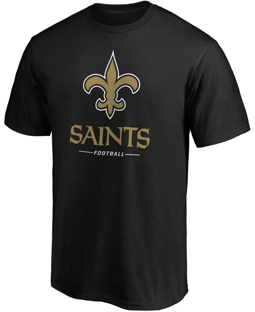 Men's Black New Orleans Saints Big and Tall Team Logo Lockup T-shirt