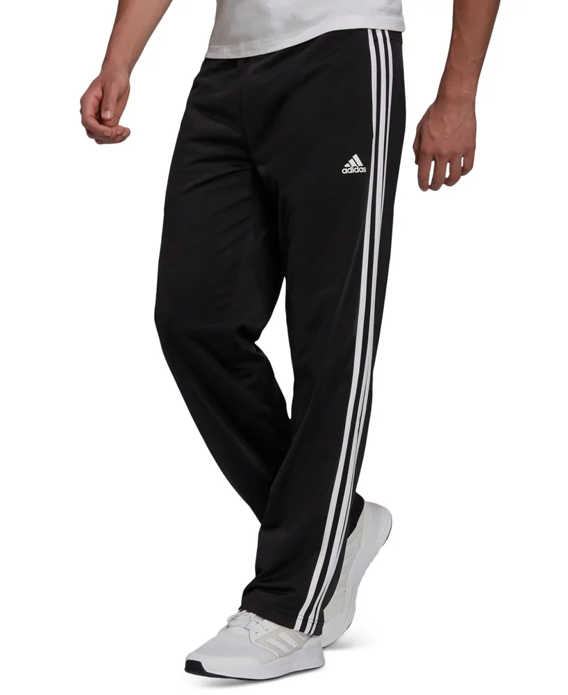 adidas Men's Primegreen Essentials Warm-Up Open Hem 3-Stripes Track Pants