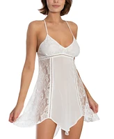 Linea Donatella Flower Child Sheer Lace Chemise Lingerie Nightgown