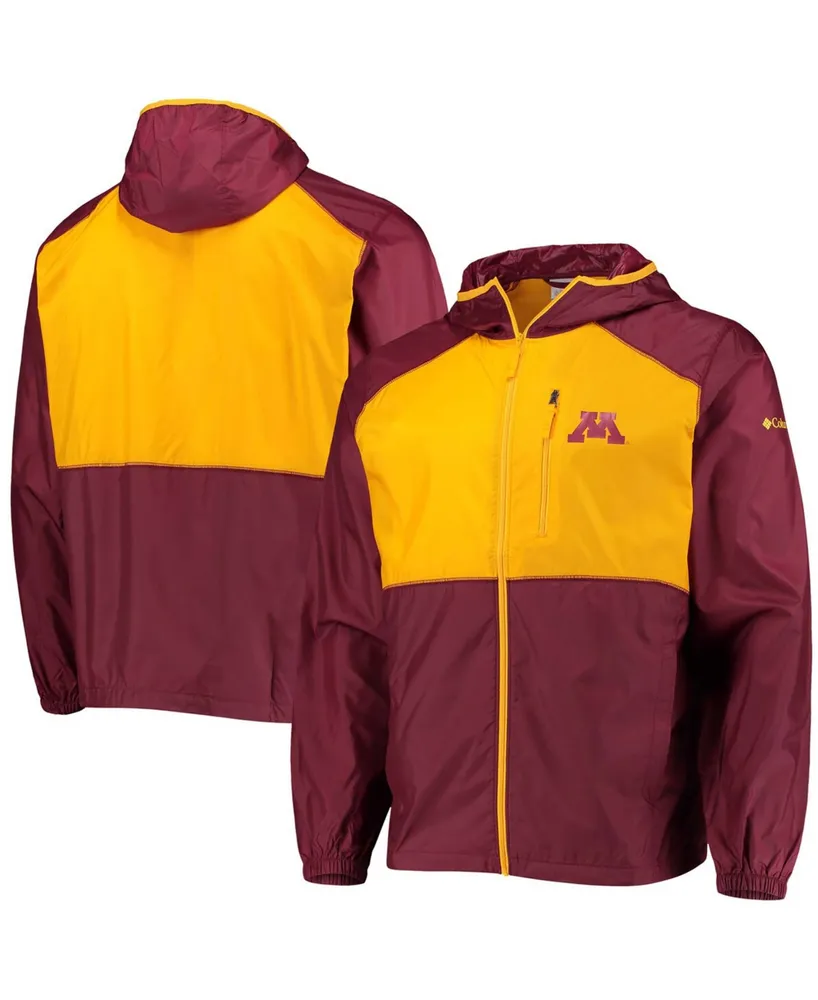 Men's Columbia Maroon/Gold Minnesota Golden Gophers Flash Forward Hoodie Full-Zip Windbreaker Jacket