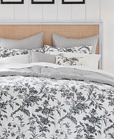 Laura Ashley Amberley Cotton Reversible 7 Piece Comforter Set, King