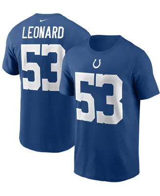 Men's Nike Shaquille Leonard Royal Indianapolis Colts Name and Number T-shirt
